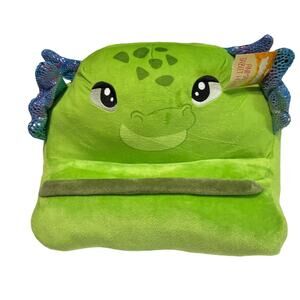 Kids Dinosaur Plush Tablet Holder Pillow Stand Animal iPad Holder Green